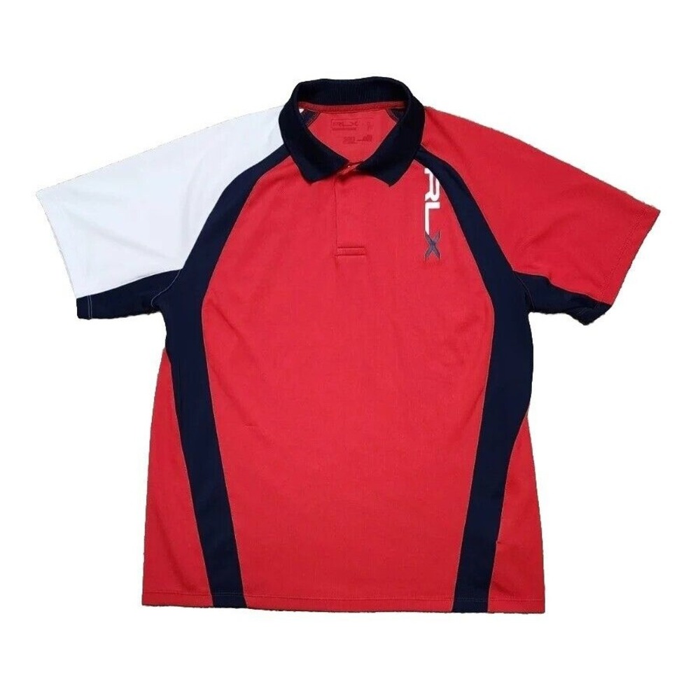 RLX‎ Ralph Lauren Polo Shirt Medium Retro Color Block